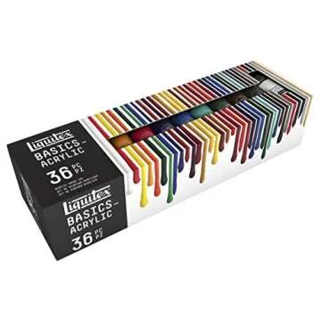 Liquitex 2023470 Basic Acrylic Paint Set with 0.74 oz Tubes, Assorted Color - Set of 36
