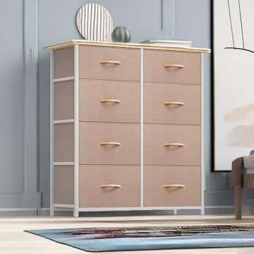 YITAHOME Storage Tower with 8 Drawers in Beige