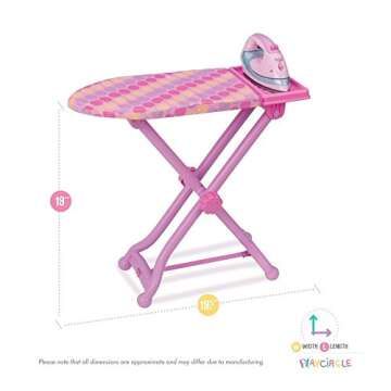 Battat- Play Circle- House Cleaning Set For Kids – Toy Iron – Foldable Ironing Board - Pretend P...