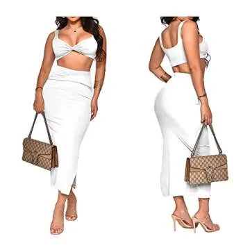 ThusFar 2 Piece Skirt Sets for Women Two Piece Skirt Outfits for Women Sexy Dress for Women Party Dress for Women