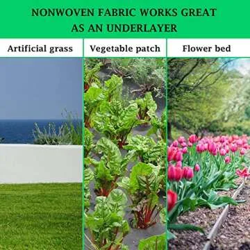 FLARMOR Non-Woven Landscape Fabric–4Ftx100Ft, 1.8oz Weed Barrier Cloth, Heavy Duty Garden Weed Barrier Fabric Roll, Landscaping Fabric Weed Control W/WeedStop Technology, Commercial Weed Block (Black)