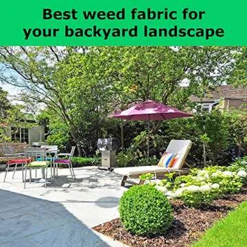 FLARMOR Non-Woven Landscape Fabric–4Ftx100Ft, 1.8oz Weed Barrier Cloth, Heavy Duty Garden Weed Barrier Fabric Roll, Landscaping Fabric Weed Control W/WeedStop Technology, Commercial Weed Block (Black)