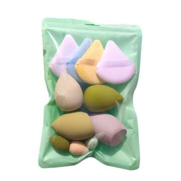 11-piece Makeup Sponge Set, Multicolor Beauty Sponges and Mini Makeup Blenders, Suitable for Liquids...