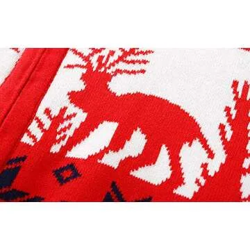 Toddler Boy Zip Up Christmas Cardigan Sweater