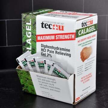 Calagel Tec Labs Tecnu Anti-Itch Gel, Maximum Strength Itch Relief for Rashes, Bug Bites, Stings & M...