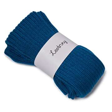 Leotruny Women's Stylish Winter Leg Warmers in Peacock Blue