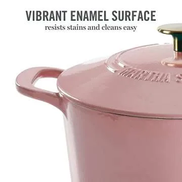 Martha Stewart 7 QT Pink Dutch Oven for Every Cook
