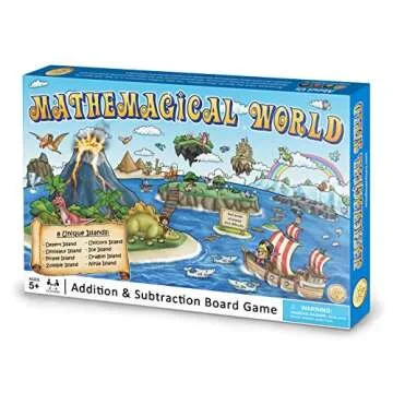 Mathemagical World - Addition & Subtraction Math Board Game for Kids, 2-4 players, Ages 5+ and Perfect for Homeschool, Kindergarten, Pre-k, and Gifted & Talented Prep