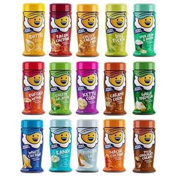 Kernel Seasons Popcorn Flavors Variety Pack of 15 Unique Flavors