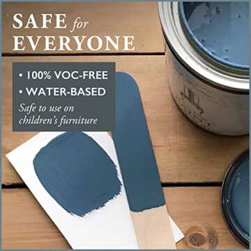 AMY HOWARD AT HOME: One Step Paint – Mai Dragon – Chalk-Based Paint for Furniture, Cabinetry, and More. No Stripping, Sanding, or Priming! Made in the USA. Blue - Chalky Finish - 32 OZ