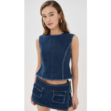 Lioness Women's Countryside Top in Denim Blue for Summer