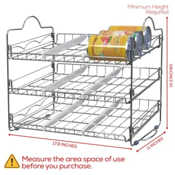 Stackable Can Organizer for 36 Cans - Utopia Kitchen