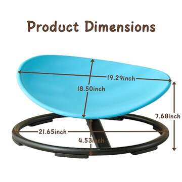 GAKINUNE Kids Sensory Chair for Autism Kids Swivel Chair, Sensory Spin Chair Seat Improve Physical C...