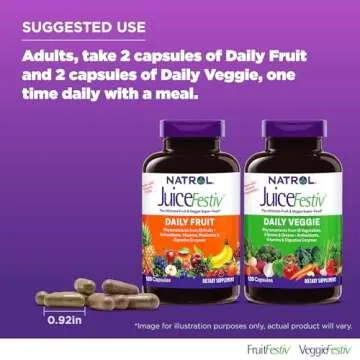 Natrol JuiceFestiv Daily Fruit & Veggie Nutritional Support Supplement