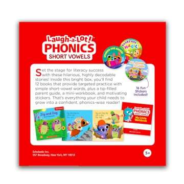 Laugh-A-Lot Phonics: Short Vowels Parent Pack with 12 Engaging Books