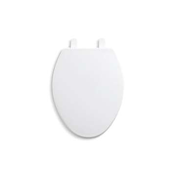 Kohler K-4774-0 Brevia Elongated White Toilet Seat with Quick-Release Hinges And Quick-Attach Hardware For Easy Clean