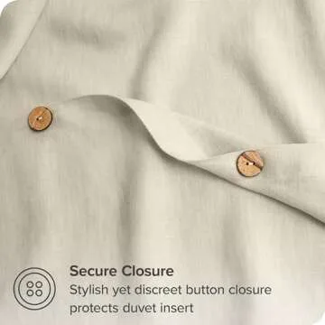 Bare Home Duvet Cover Set - 100% Linen for Comfort