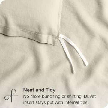 Bare Home Duvet Cover Set - 100% Linen for Comfort