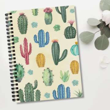 GOLEEX Cactus Spiral Notebook for Note Taking and Organizing