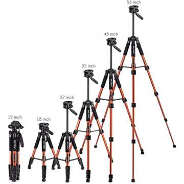Mactrem Travel Tripod for DSLR Cameras - Lightweight & Versatile