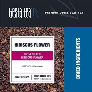 Tiesta Tea - Dried Hibiscus | Loose Leaf | Cut & Sifted Hibiscus Flower | Premium Blend | Non-Caffei...