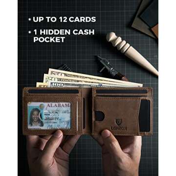 LORZOR AirTag Wallet - Full Grain Leather Men's Wallet