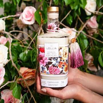 Lollia Always in Rose Bubble Bath, 25 fl. oz. – Rose & Hibiscus Scent – Soothing & Moisture-Rich Bubble Bath, Hydrating Ingredients, Enchanting Floral Bubble Bath for Women