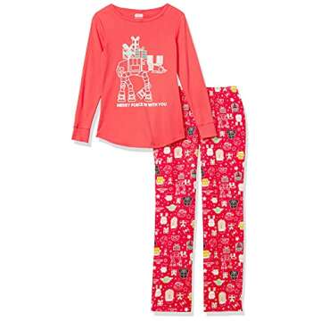 Amazon Essentials Disney | Marvel | Star Wars Women's Flannel Pajama Sleep Sets, Star Wars Holiday - Womens, Small