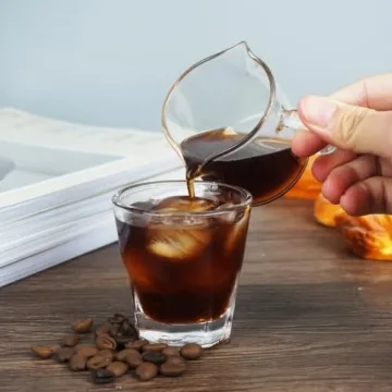 BCnmviku Shot Glasses Espresso Parts Double Spouts Milk Cup