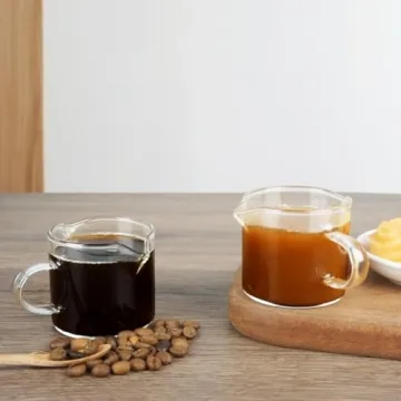 BCnmviku Shot Glasses Espresso Parts Double Spouts Milk Cup