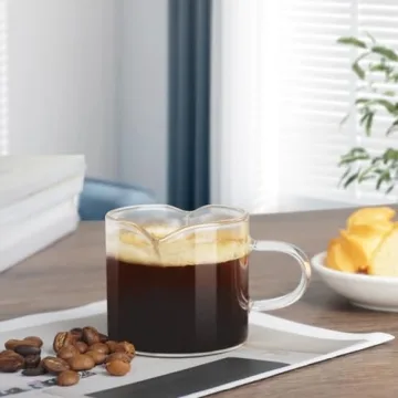 BCnmviku Shot Glasses Espresso Parts Double Spouts Milk Cup