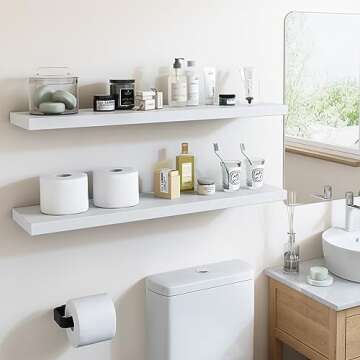 Fixwal 32in Wall Mounted Floating Shelves for Decor