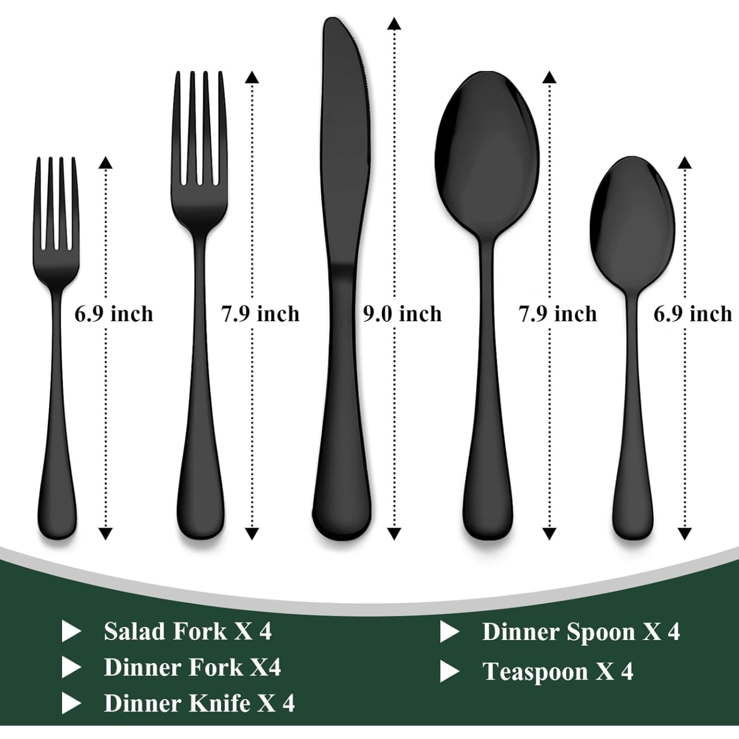 Stainless Steel Flatware Set for 4 - 20 Pieces