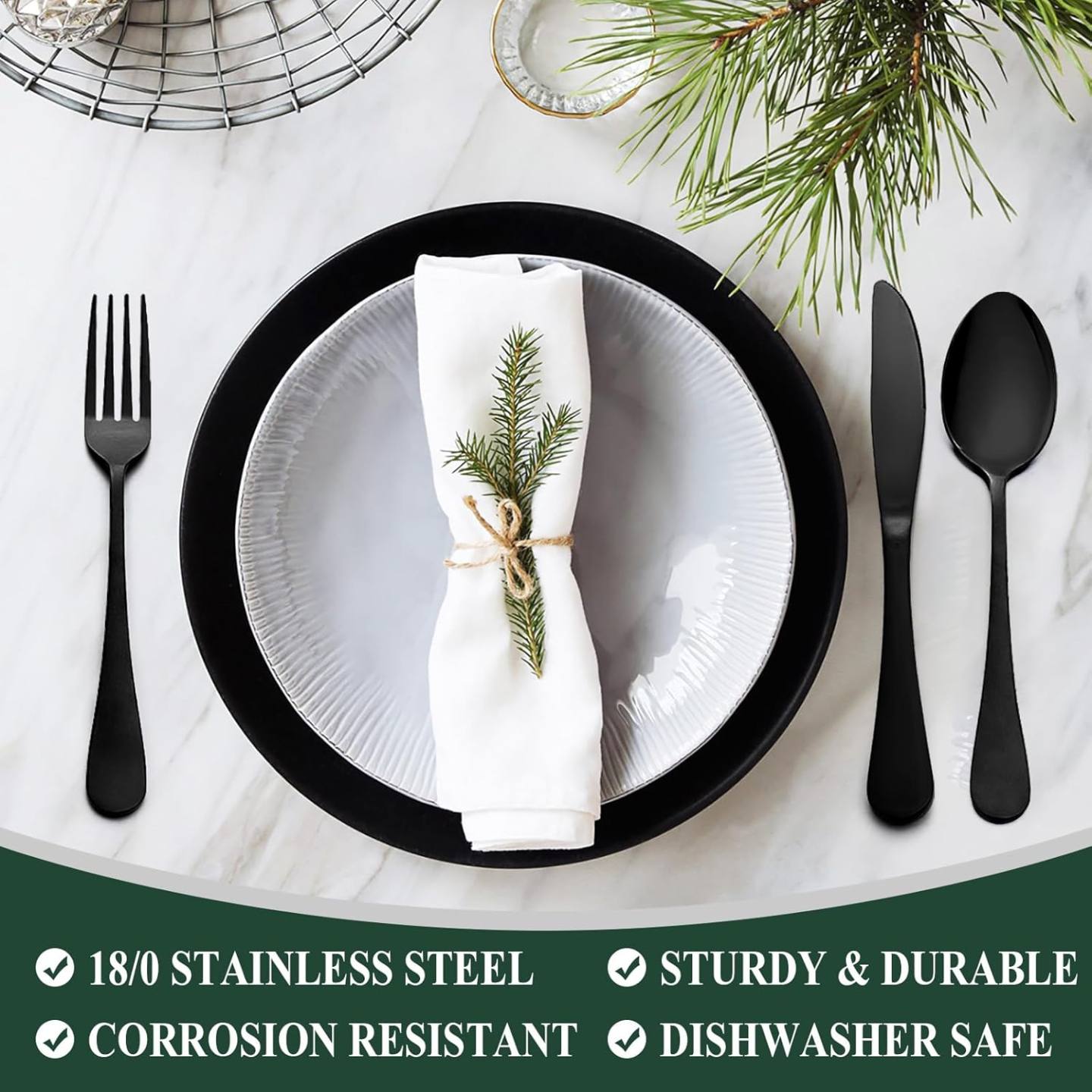 Stainless Steel Flatware Set for 4 - 20 Pieces