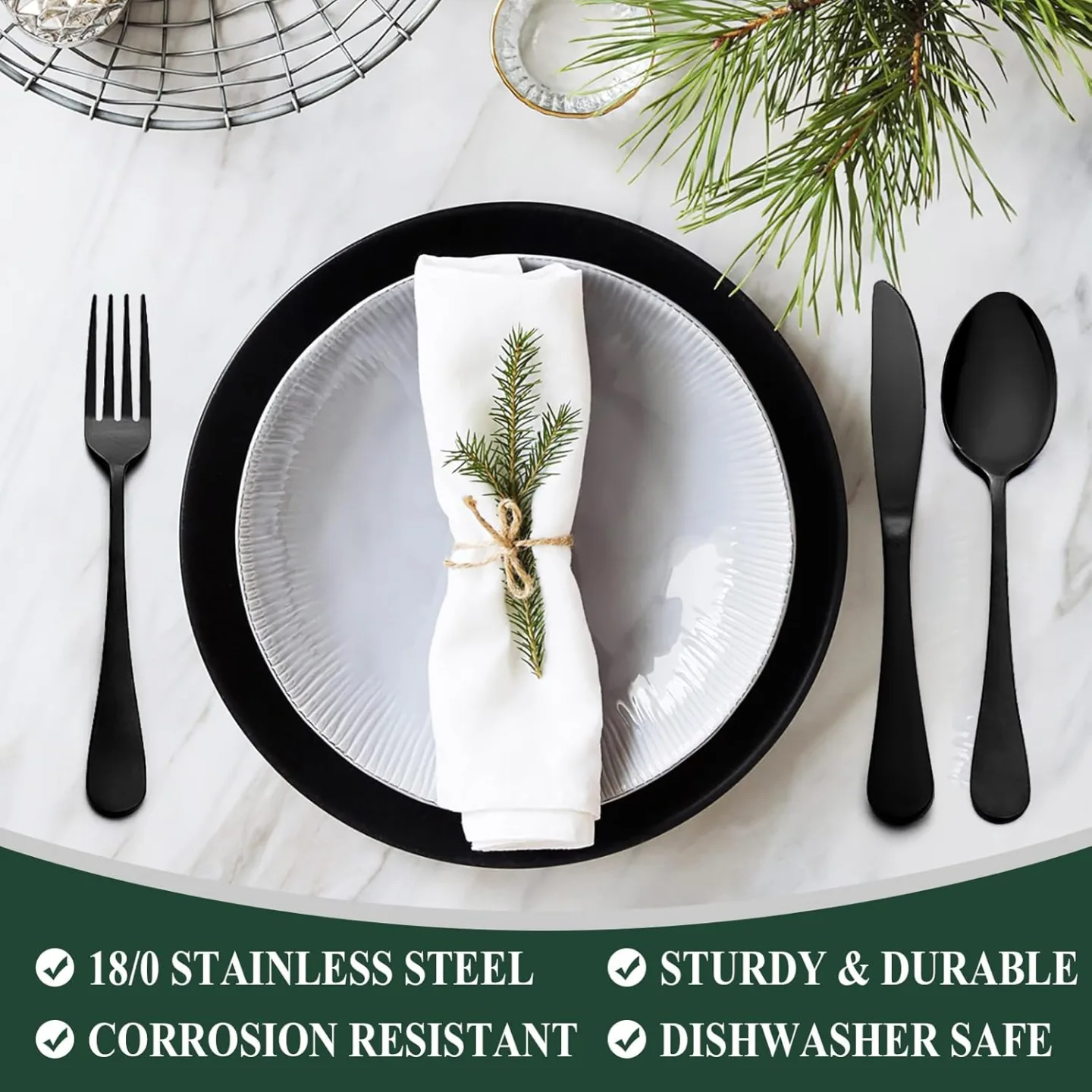 Stainless Steel Flatware Set for 4 - 20 Pieces