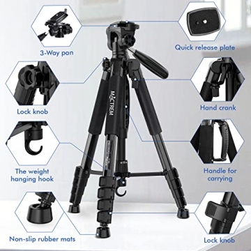 MACTREM 75 Inch Tripod for Camera and Phone