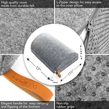 Ergonomic Under Desk Adjustable Footrest for Comfort