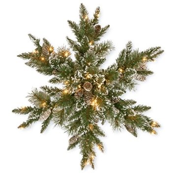 National Tree Company's Pre-Lit Star Wreath - 32in Sparkling Design