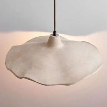 DZQWLL Cement Pendant Light, Modern Style Art Ceiling Light with Vintage Cement Lampshade, Industrial Concrete Hang Light Fixtures, for Kitchen Island Living Dining Room