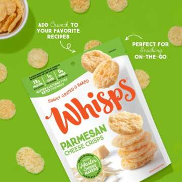 Whisps Cheese Crisps Parmesan | Healthy Low Carb Snacks