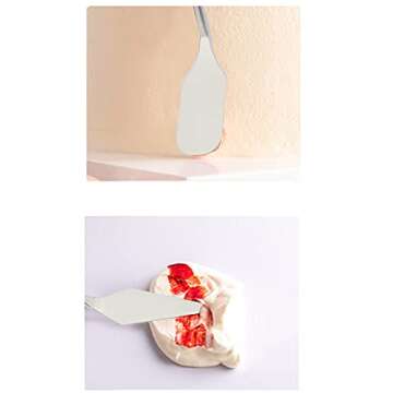 Cake cream spatula 5 pieces, stainless steel cake spatula Baking pastry tools Art painting tools palette cake decorating knife, 11.8x5