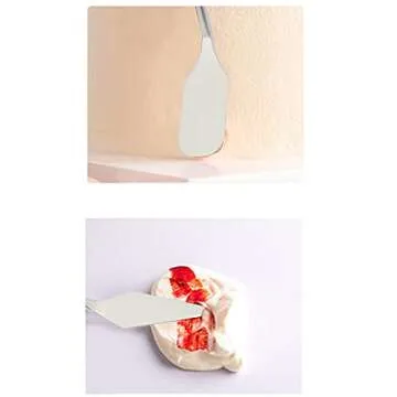 Cake cream spatula 5 pieces, stainless steel cake spatula Baking pastry tools Art painting tools palette cake decorating knife, 11.8x5
