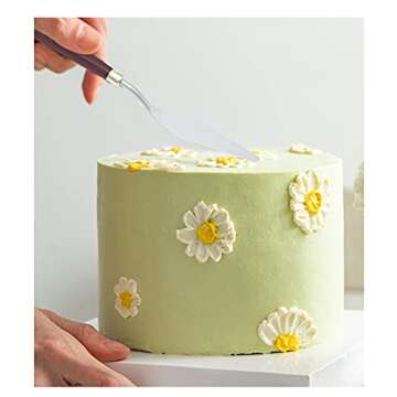 Cake cream spatula 5 pieces, stainless steel cake spatula Baking pastry tools Art painting tools palette cake decorating knife, 11.8x5