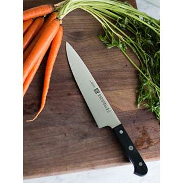ZWILLING Gourmet 8-inch Chef’s Knife, Kitchen Knife, Black, Stainless Steel
