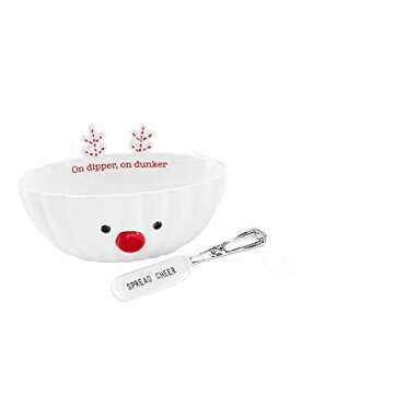 Mud Pie Christmas Dip Bowl 2pc Set, 48500145R
