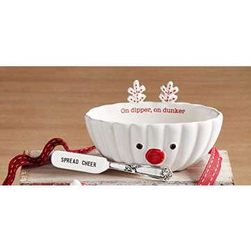 Mud Pie Christmas Dip Bowl 2pc Set, 48500145R