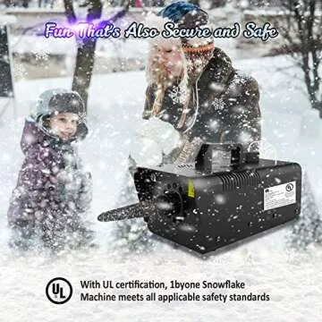 1byone 650W Snow Machine Wired Remote Control Great Machine for Kids, Parties, Parades