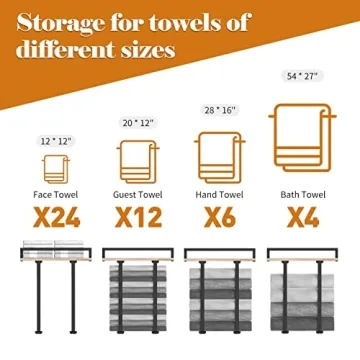 Xstydes Stylish Wall Mounted Towel Rack for Bathroom