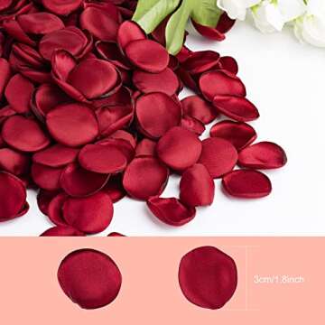 400 PCS Silk Rose Petals Burgundy Red Flower Petals for Romantic Night, Weddings Aisle Centerpieces,...