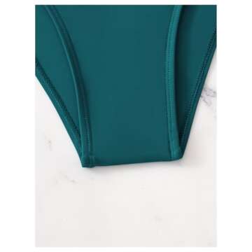 COZYEASE Women's 3 Piece Swimsuits Hawaiian Tropical Print Bikini Set Halter Drawstring Side Bathing Suits with Cover Up